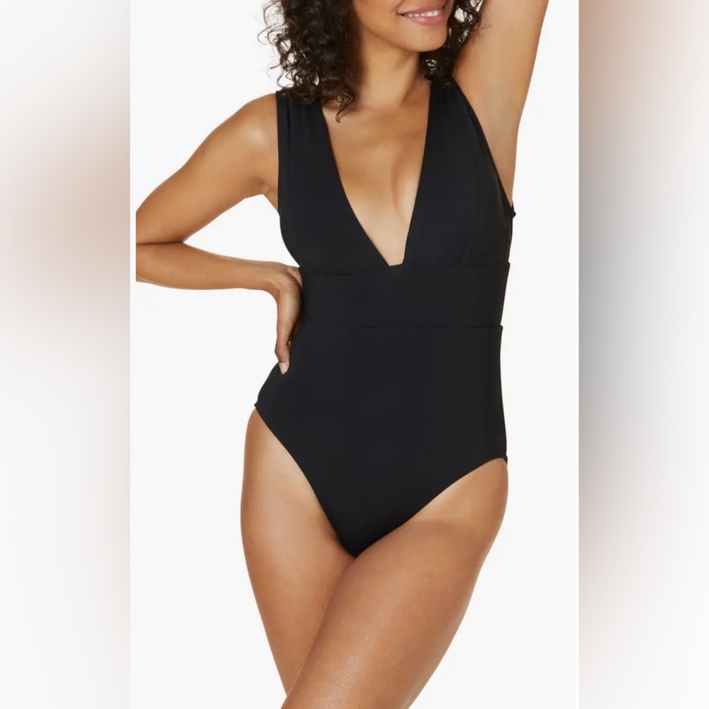 Andie Mykonos Plunge One-Piece Swimsuit